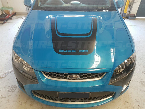 FORD " FG GT Mk1 " FALCON XR8 Bonnet Bulge Decal BOSS 315 290